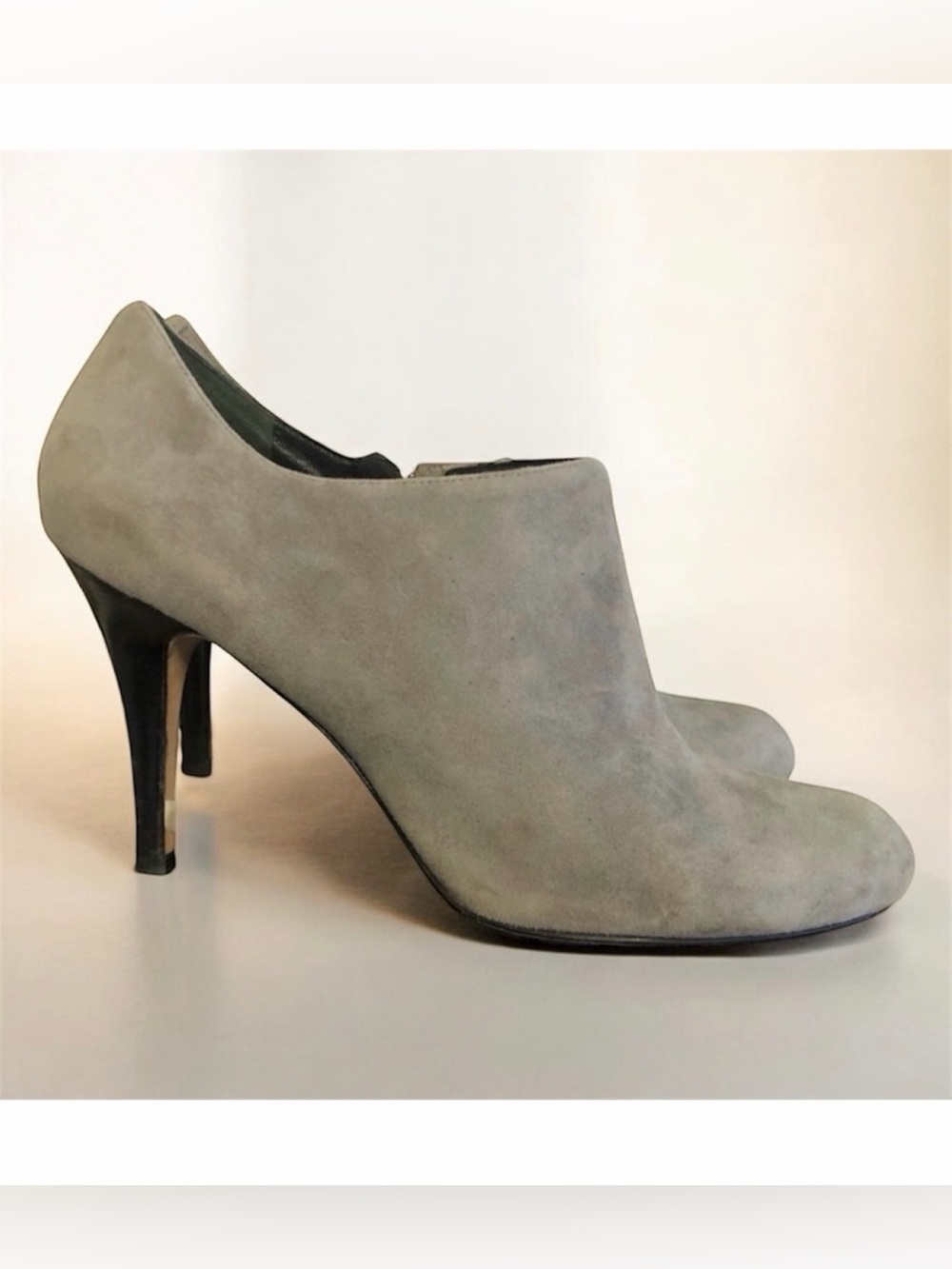 Cole Haan Gray Suede Ankle Booties